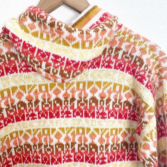 Galvin Knits Patterned 100% Alpaca Wool Pullover Button Hoodies - Picture 9 of 9